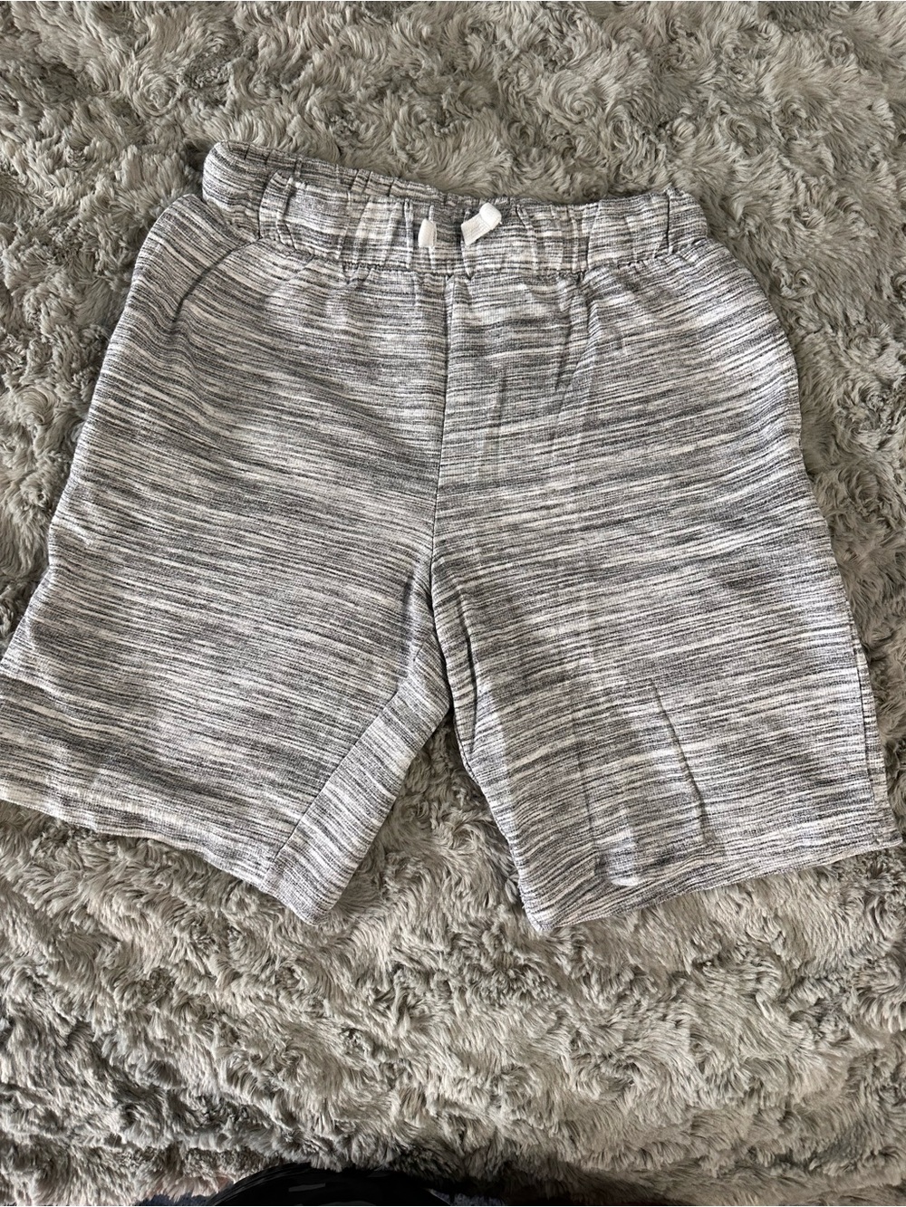 The Children's Place Gray Heather Knit Drawstring Shorts with Pockets